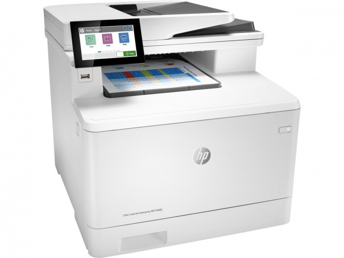 hp МФУ лазерное цветное HP Color LaserJet Ent M480f 3QA55A, А4, 27 стр/мин, 2ГБ, факс, ADF, duplex,  Ethernet