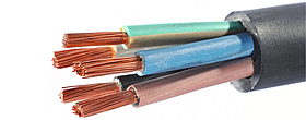 Кабель силовой гибкий КГ 5х1.5мм2 0.4кВ ТУ (резина)