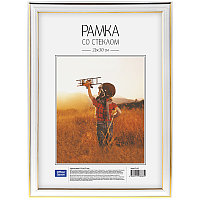 Рамка пластиковая, OfficeSpace, №2, белая, стекло, 21х30 см