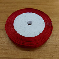 Алая Атласная Лента для декора, творчества, оформления подарков, шитья. Ленты Подарочные 10мм x 20м.