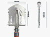 Hardkorr MULTI TOOL SHOVEL многофункциональная лопата из нержавеющей стали, фото 2