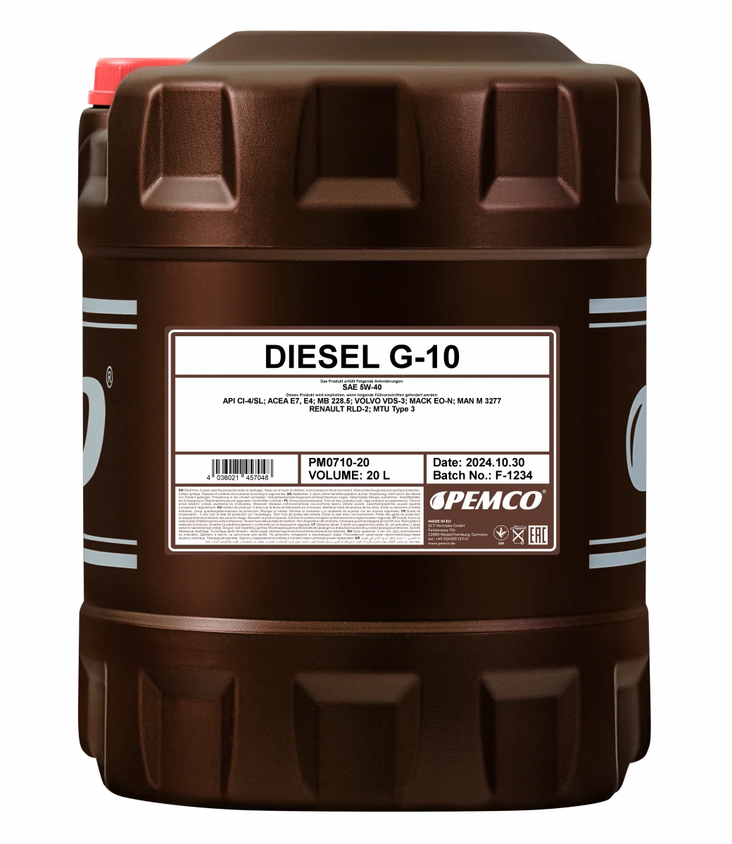 Моторное масло PEMCO DIESEL G-10 UHPD 5W-40