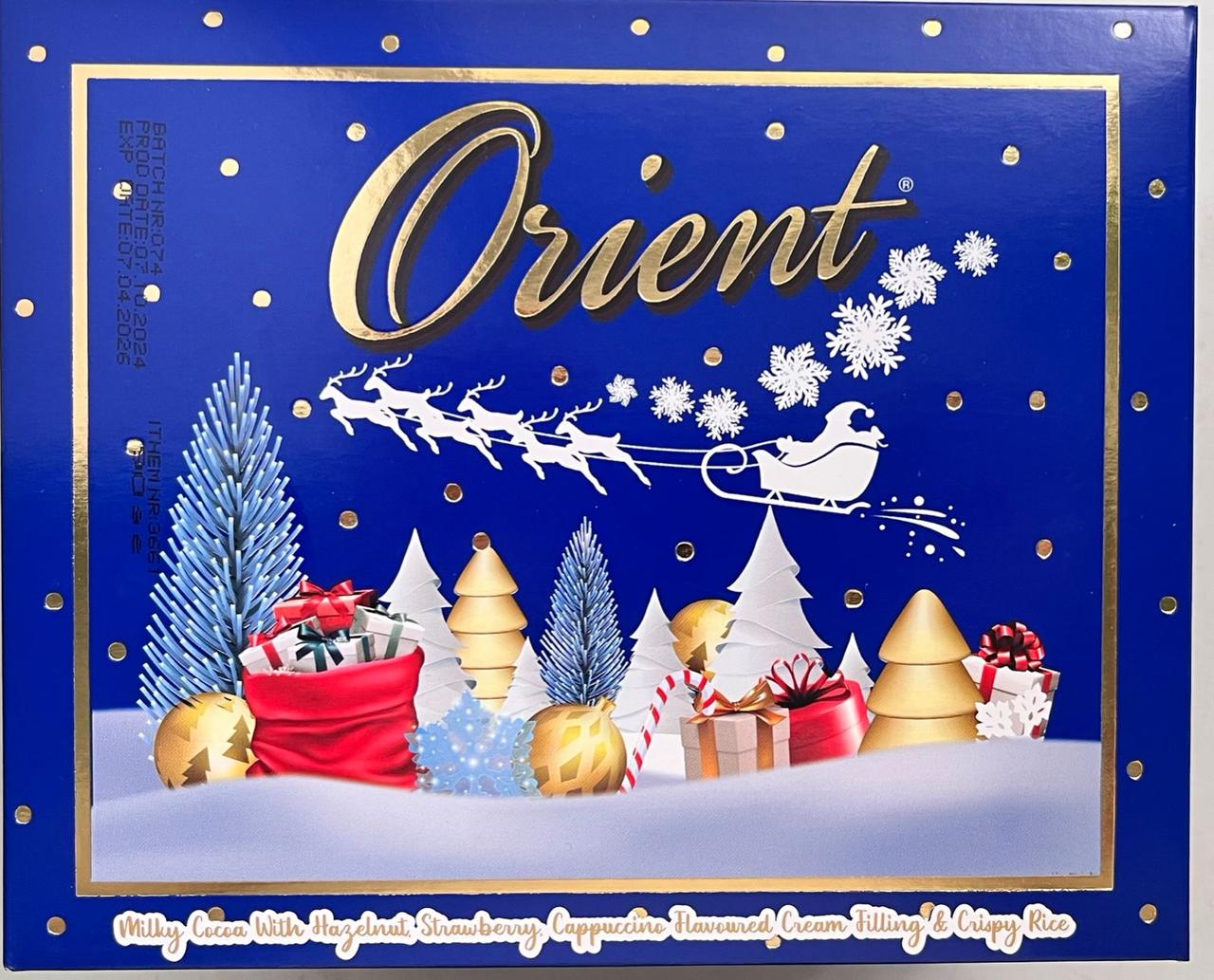 Конфеты шоколадные Orient Новый год 90 гр  (синяя) /Турция/