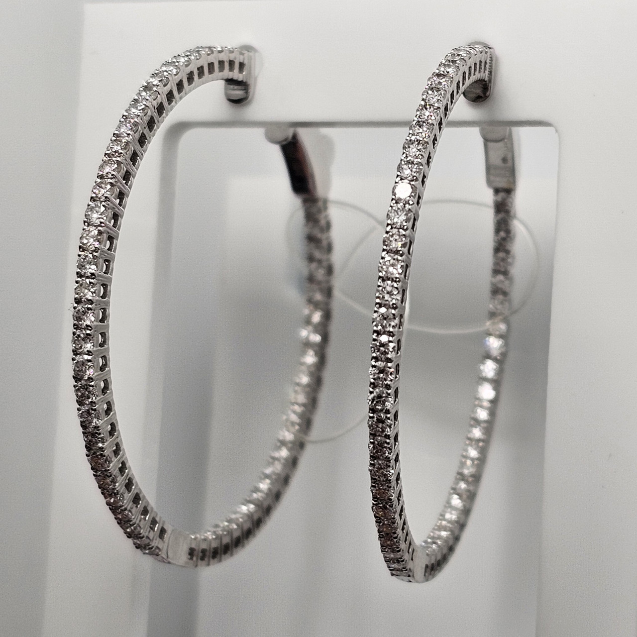 Золотые серьги с бриллиантами 2.34Ct VS2/G, VG-Cut
