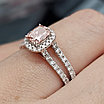 Золотое кольцо 585пр с lab grown бриллиантами 0.9Сt VVS1/Pink 0.56ct VVS1/F, EX 17,5р., фото 3
