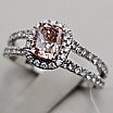 Золотое кольцо 585пр с lab grown бриллиантами 0.9Сt VVS1/Pink 0.56ct VVS1/F, EX 17,5р., фото 4