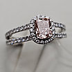 Золотое кольцо 585пр с lab grown бриллиантами 0.9Сt VVS1/Pink 0.56ct VVS1/F, EX 17,5р., фото 8