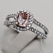 Золотое кольцо 585пр с lab grown бриллиантами 0.9Сt VVS1/Pink 0.56ct VVS1/F, EX 17,5р., фото 9