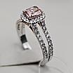 Золотое кольцо 585пр с lab grown бриллиантами 0.9Сt VVS1/Pink 0.56ct VVS1/F, EX 17,5р., фото 11