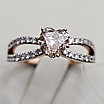 Золотое кольцо 585пр с lab grown бриллиантами 0.89Сt VVS1/Pink 1,18ct VVS1/F, EX 17,5р., фото 7