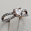 Золотое кольцо 585пр с lab grown бриллиантами 0.89Сt VVS1/Pink 1,18ct VVS1/F, EX 17,5р., фото 9