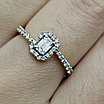 Золотое кольцо 585пр с lab grown бриллиантами 0.3 Сt VVS1/H 0.28 ct VVS1/F, EX 18 размер, фото 2
