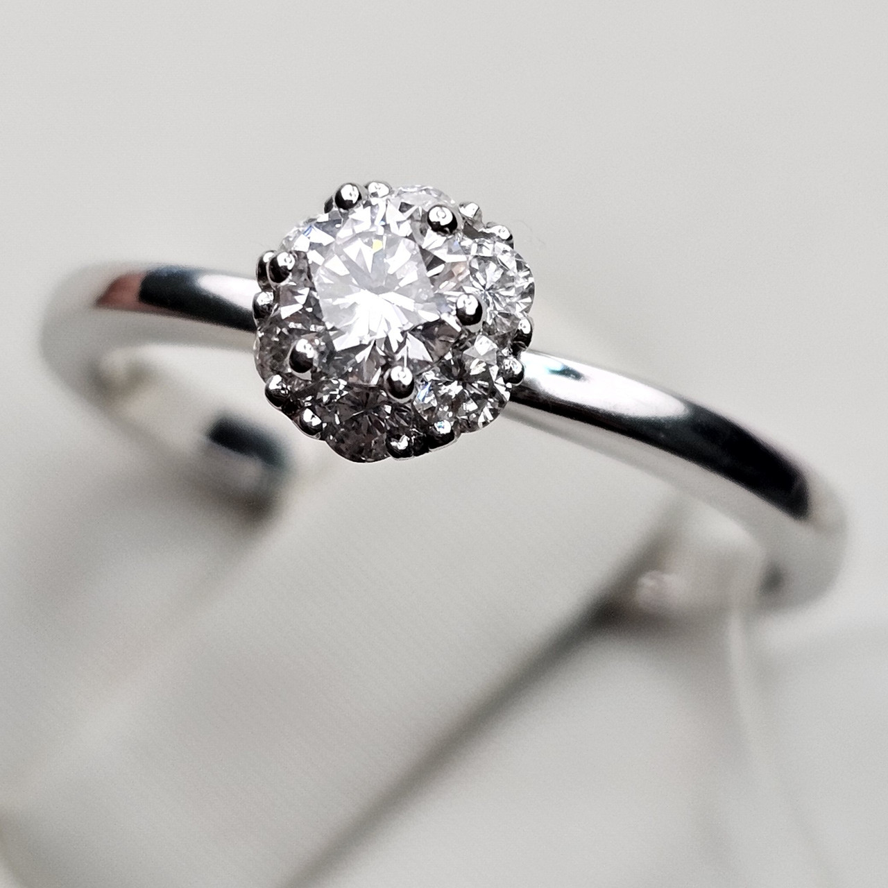 Золотое кольцо 585пр с lab grown бриллиантами 0.21 Сt VVS1/F 0.18 ct VVS1/F, EX 17 размер
