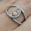 Золотое кольцо 585пр с lab grown бриллиантами 0.51Сt VVS1/Pink 0.76ct VVS1/F, EX 17,5р., фото 4