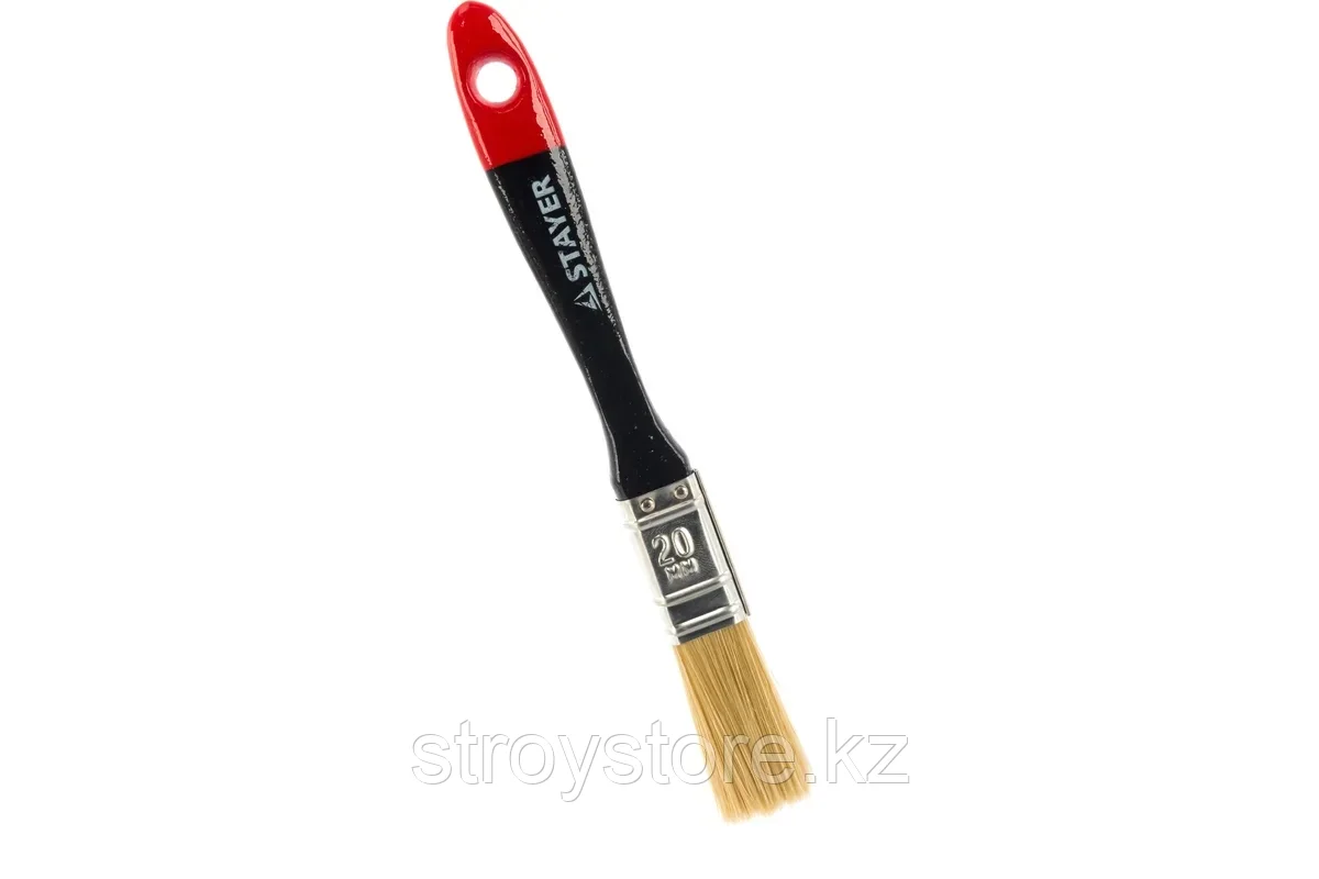 Кисть плоская, светлая натуральная щетина, деревянная ручка, STAYER Universal PROFESSIONAL 20 мм, 3/4"
