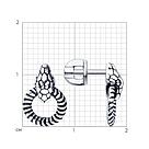 Серьги из серебра  95-122-02293-1, фото 5