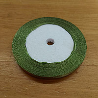 Атласная Лента цвета Хаки для декора, творчества, оформления подарков, шитья. Ленты Подарочные 7мм x 23м.