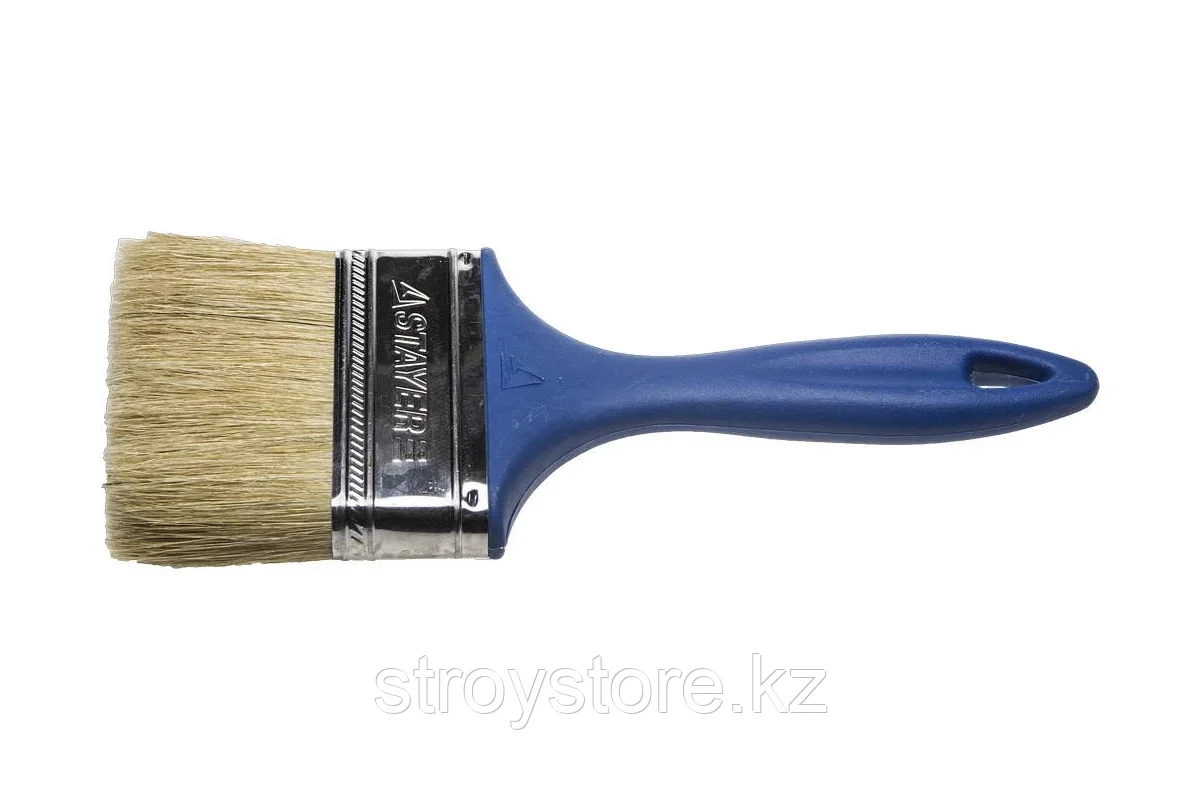 Кисть плоская, натуральная щетина, пластмассовая ручка, STAYER PROFESSIONAL Universal 100 мм, 4"