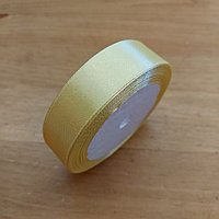 Желтая Атласная Лента для декора, творчества, оформления подарков, шитья. Ленты Подарочные 20мм x 20м.