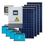 Гибридная солнечная станция 5 кВт*ч в сутки (1 кВт в час)