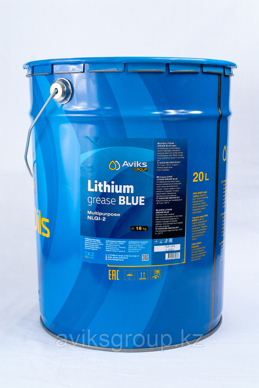 Смазка Aviks Lithium Grease Blue, 18 кг
