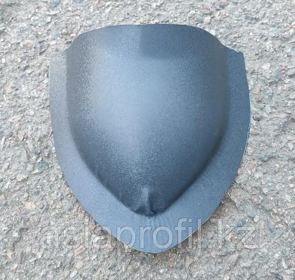 Заглушка конька круглого Матовый RAL 7024 Графит бочкообразная R80