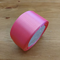 Широкая Розовая Атласная Лента для декора, творчества, оформления подарков, шитья. Ленты Подарочные 40мм x 20м