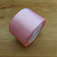 Большая Розовая Атласная Лента для декора, творчества, оформления подарков, шитья. Ленты Подарочные 50мм x 20м