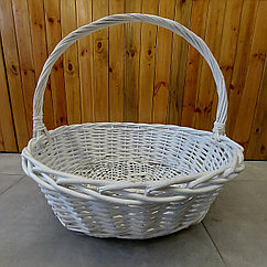 Огромнейшая Белая Плетенная Подарочная Корзина "Hulk" для фруктов, шампанского, конфет. Размер 59. Корзины.