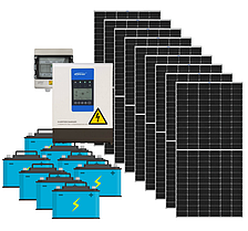 Гибридная солнечная станция 22 кВт*ч в сутки (5 кВт в час)