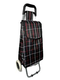 Продуктовая сумка-тележка на 2-х колёсах, объём 30 литров, диаметр колёс 16 см, алюминиевый каркас.