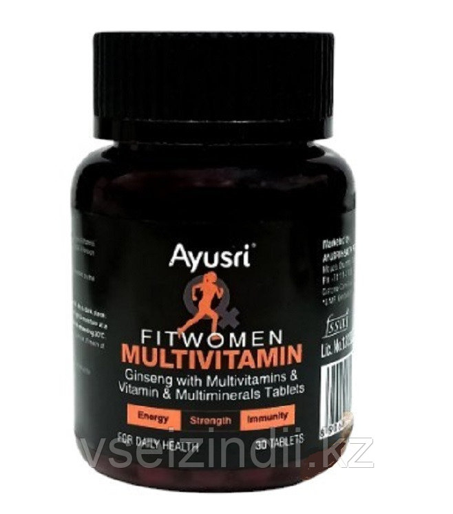 Мультивитамины для женщин (Multivitamin fit women AYUSRI), 30 таб