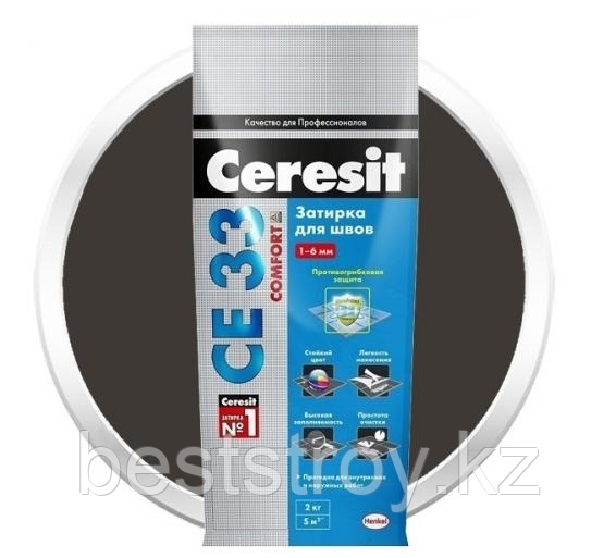 Затирка Церезит CE 33 Comfort графит 2 кг