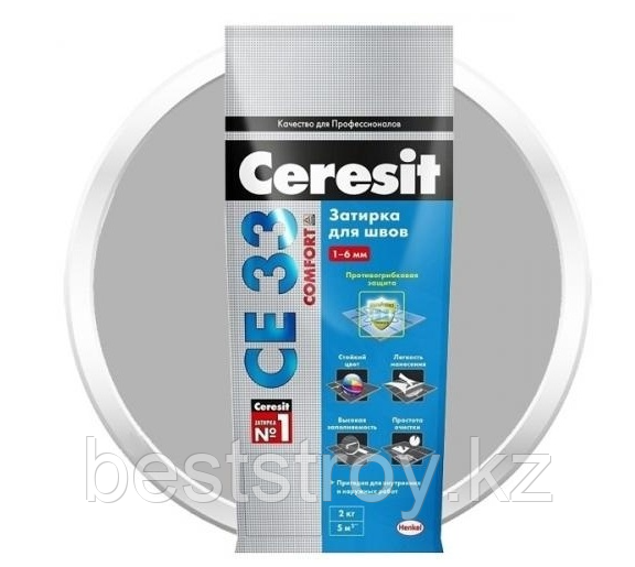 CERESIT CE 33 Затирка для узких швов цвет Манхетон 2 кг