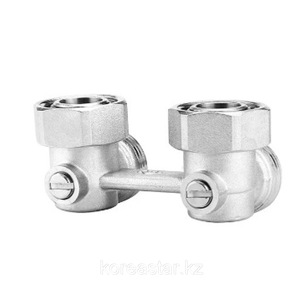 Угловой узел нижнего подключения 3/4"EKх3/4"EK, для двухтрубных систем Varmega
