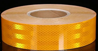 Лента светоотражающая самоклеящаяся, желтая, ширина 50 мм, длина 45.7 м