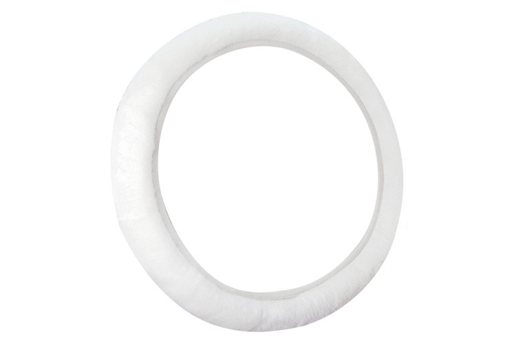 Оплетка руля VA 017221 M (искуств.мех белый), фото 1