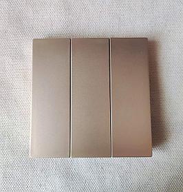 Беспроводной выключатель панель 3-х клавишный золотой