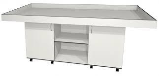 Стол для полей (2430мм х1200мм) с бортиками и 4 выкатными тумбочками (CraftLab) КШ Комфортные Школы