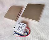 Беспроводной проходной выключатель 2 панели золото и радио модули, фото 2