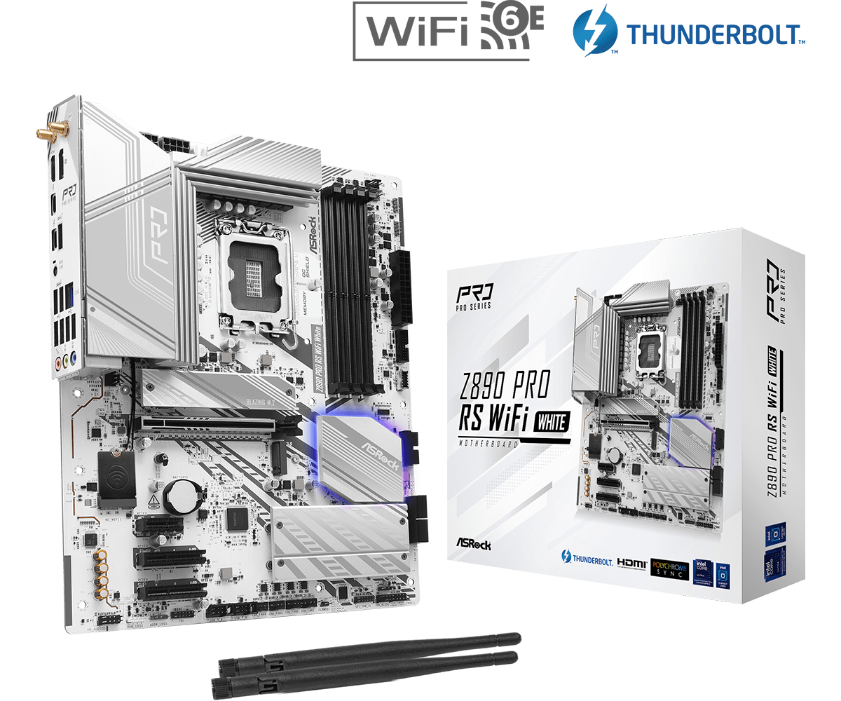 Материнская плата ASRock Z890 PRO RS WIFI WHITE