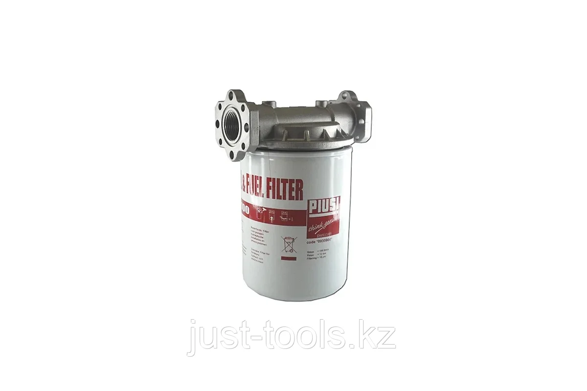 PIUSI Фильтр для очистки топлива, ДТ и масла от мех. примесей, 10 мк, 2 ß, 60 л/мин