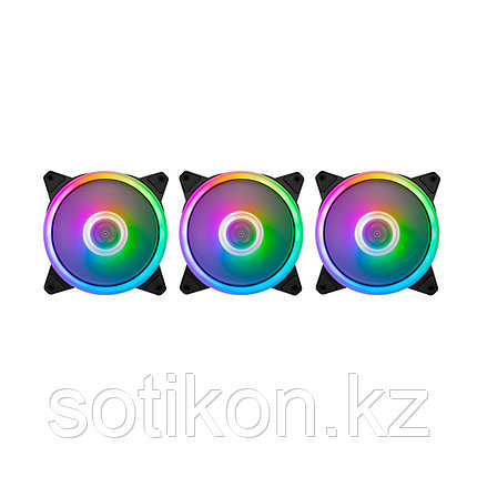 Комплект кулеров для компьютерного корпуса 1STPLAYER FIREMOON M1 COMBO 3в1, фото 1