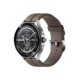 Смарт часы Xiaomi Watch 2 Pro-Bluetooth Silver Case with Brown Leather Strap