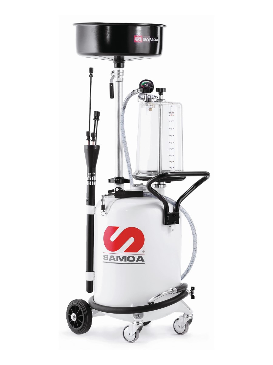 Мобильный маслосборник для слива и откачки масла 70 л, с чашей и предкамерой