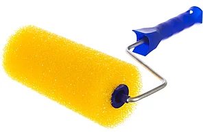 Валик малярный с ручкой, STAYER СТРУКТУРНЫЙ ПОРОЛОН PROFESSIONAL 80 мм, 180 мм