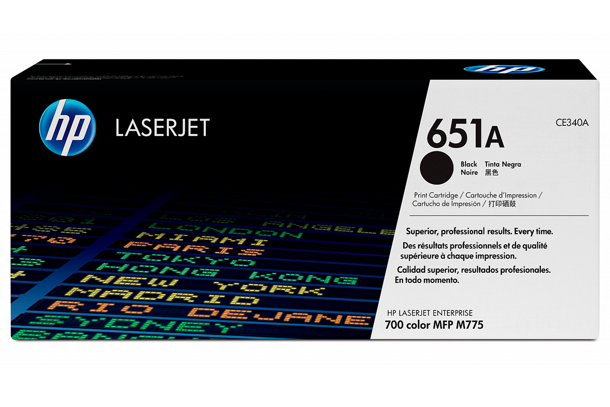 hp Черный картридж с тонером HP 651A, 13 500 (ч/б) страниц для Color LaserJet, CE340A