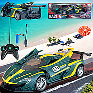 Jt630 Машина (зеленая) на р/у Sportcar 4 функции, двери открываются 31х11см, фото 4