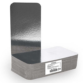 Крышка картон-металлиз. для алюминиевой формы 402-728 размер: 195 х 112 мм, 100 шт/уп