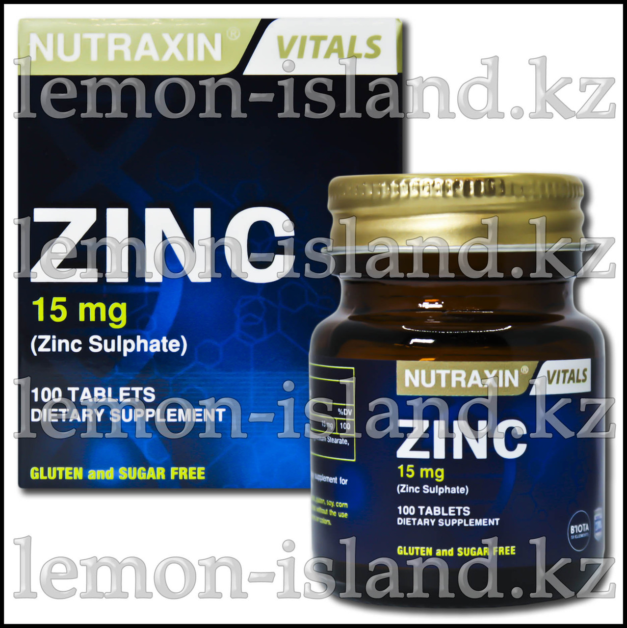 Цинка сульфат, микроэлемент в таблетках от Nutraxin (Турция)
